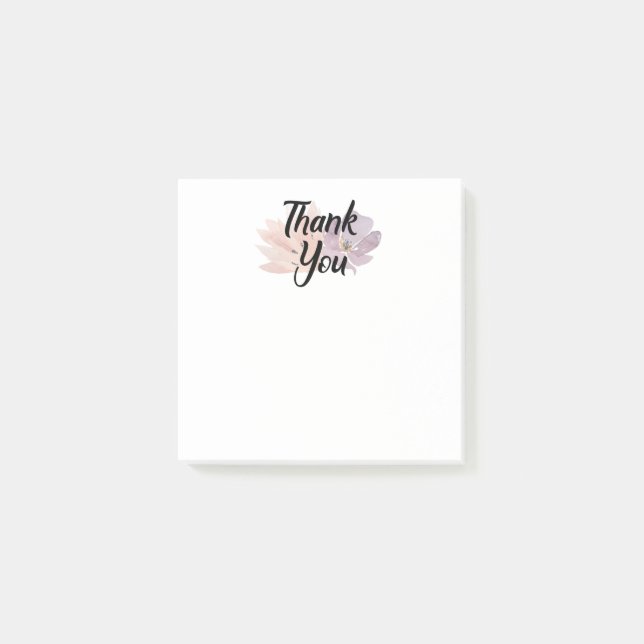 Thank You Favour Floral Post-it Notes (Front)