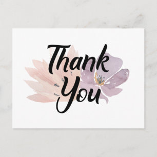 Thank You Favour Floral Postcard