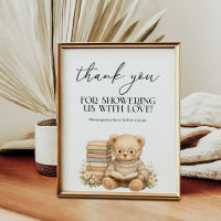 Thank You Favour New Chapter Bear Baby Shower