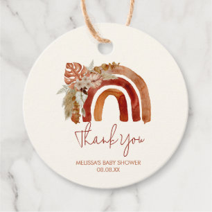 Thank You Favour Tags Earth Tone Boho Rainbow