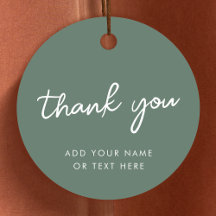 Thank you Favour Tags | Modern Sage Green