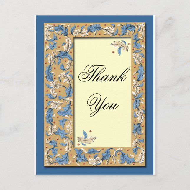 Thank You Feathers Customisable Postcard (Front)
