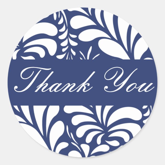 Thank You Fern Flora Envelope Sticker Seal (Front)