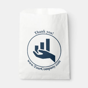 Thank You Financial Planner White-Blue Favour Bag