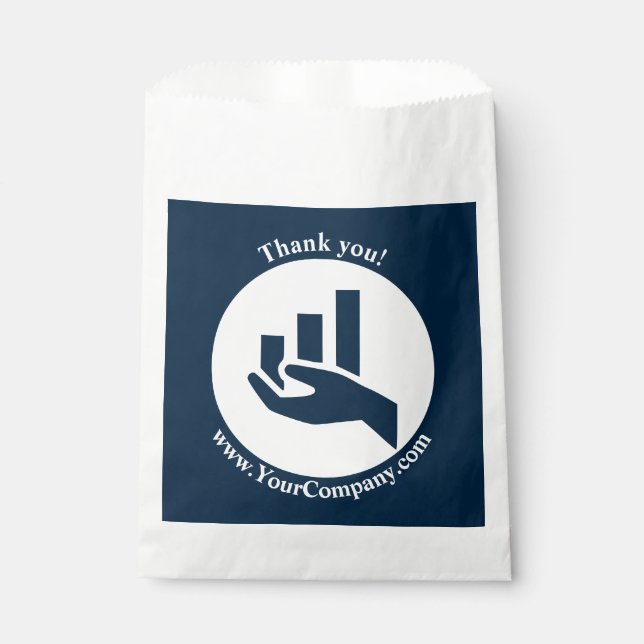 Thank You Financial Planner White-Blue  Favour Bags (Front)
