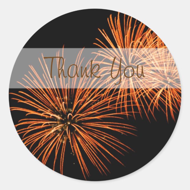 Thank You Fireworks Sticker (Front)