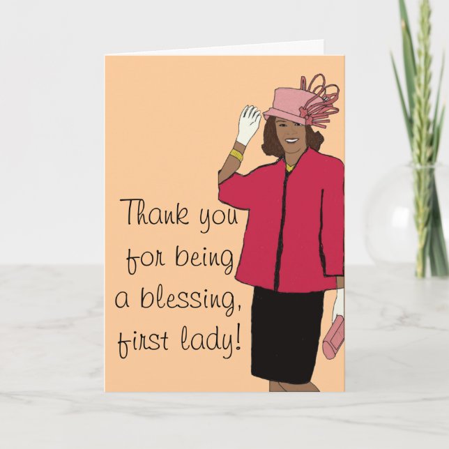 Thank you first lady card (Front)