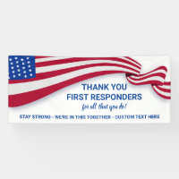 Thank You First Responder, Police,Patriotic Custom