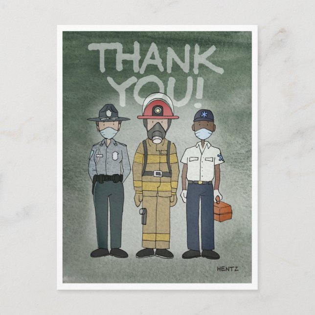 Thank You First Responders Postcard (Front)