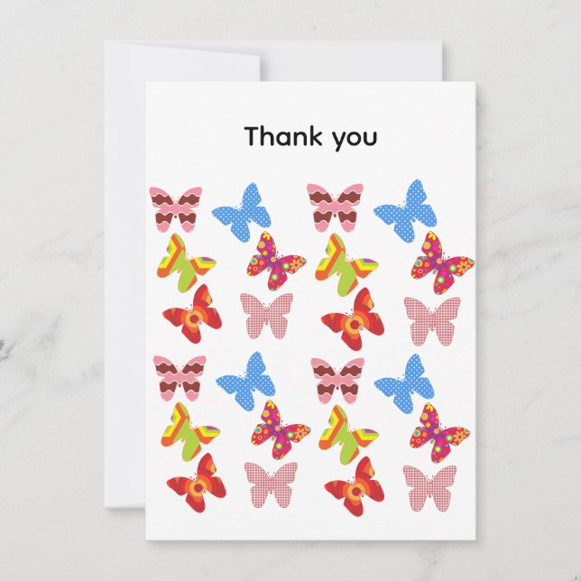 Thank you Flat Greeting Card (Front)
