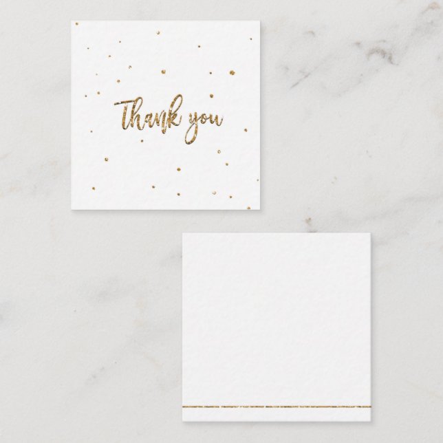 THANK YOU Flat Note Card (Front/Back)