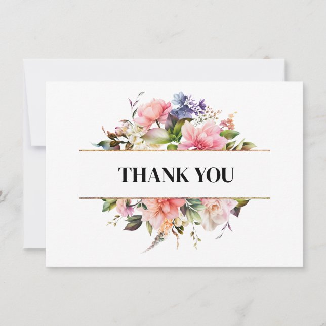 Thank You Flat Note Card (Front)