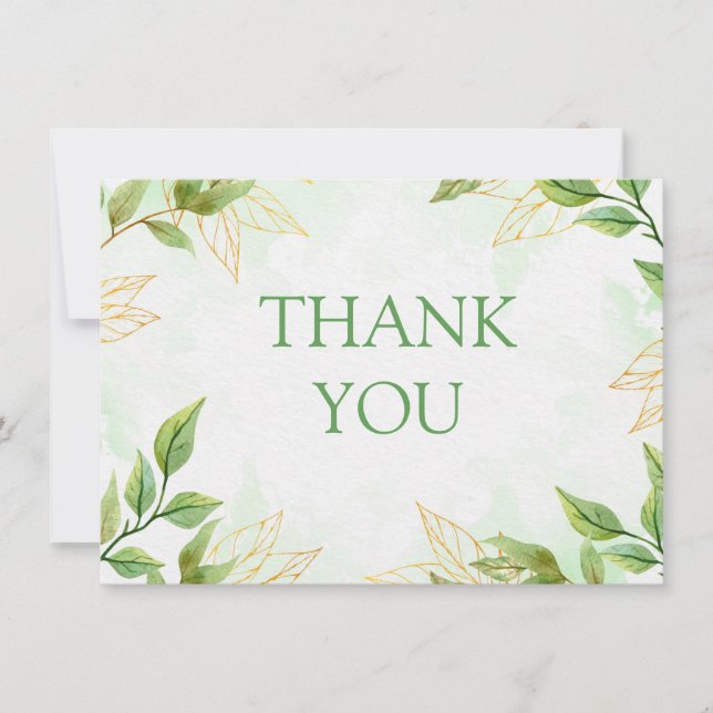 Thank You Flat Note Card (Front)