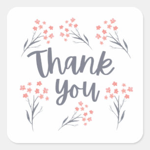 Thank You Floral Envelope Seals