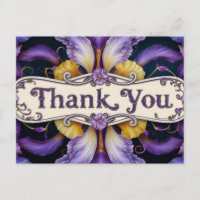 Thank You Floral Iris Flower Petals 