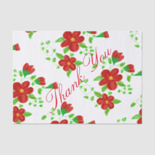 Thank You Floral Tissue Paper
