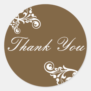 Thank You Flourish Envelope Sticker Seal