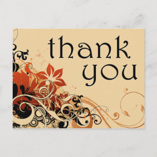 thank you : flower breeze : postcard
