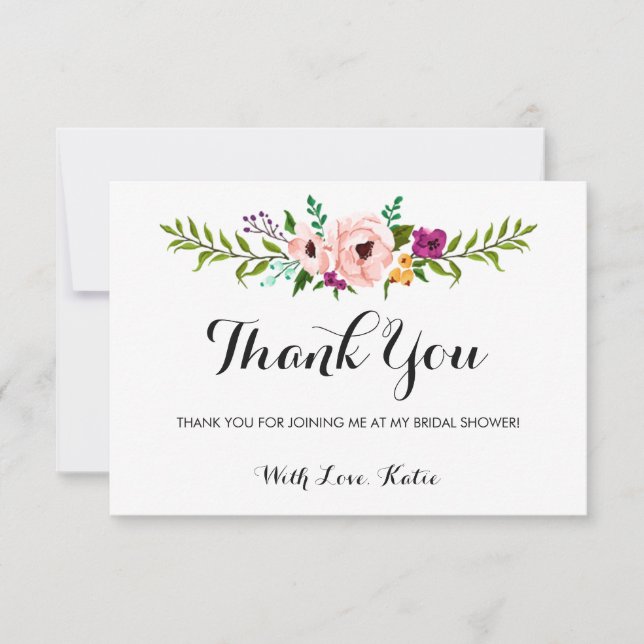 Thank You - Flower Crown Card (Front)
