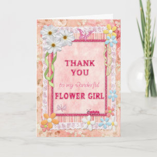 Thank you Flower Girl, flowers card