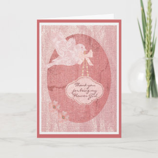 Thank you Flower Girl Wedding Party Card