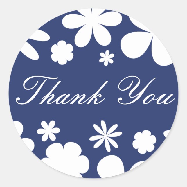 Thank You Flower Power Envelope Sticker Seal (Front)