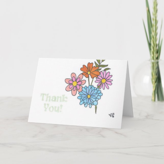 Thank You Flowers 1 Card (Front)