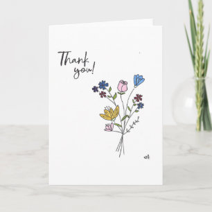 Thank You Flowers 5 Card
