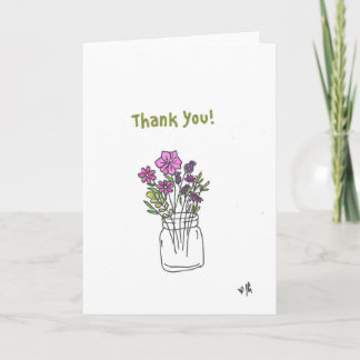 Thank You Flowers 6 Card
