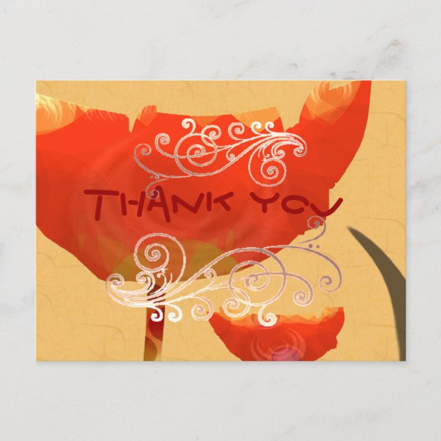 Thank You Flowers Postcard (Front)