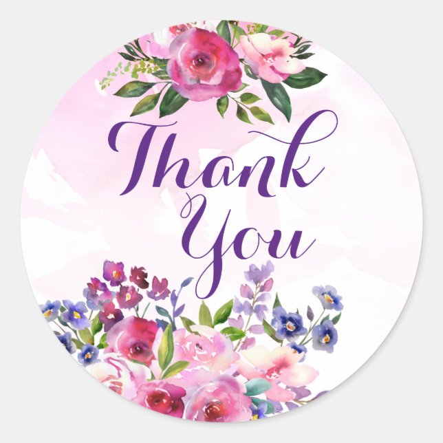 Thank You Flowers Stickers (Front)