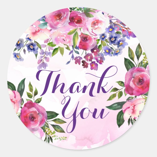 Thank You Flowers Stickers (Front)