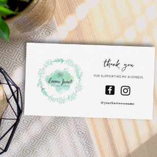 thank you follow me business logo minimalist   calling card