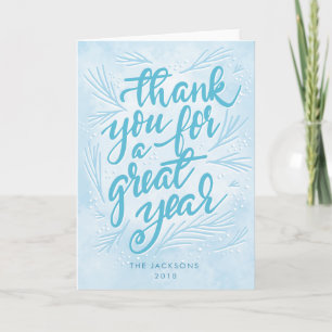 Thank You for A great Year modern  Holiday Card