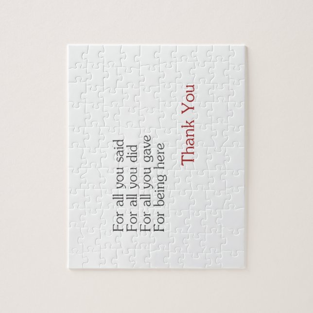 Thank you for all jigsaw puzzle (Vertical)