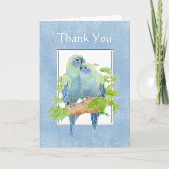 Thank You for all you did for us - Parrot Couple Card (Front)