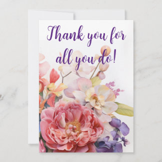 "Thank you for all you do!" Card