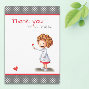 Thank you for all you do medical illustrated card