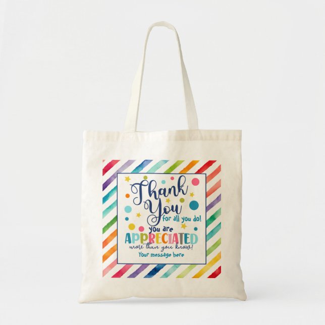 Thank you for all you do staff or teacher tote bag (Front)