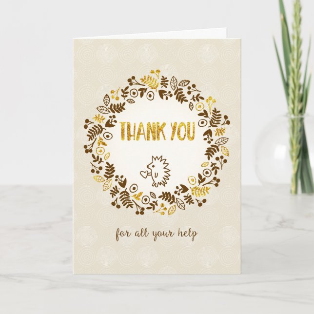 Thank You for All Your Help - Pretty Little Nature Card (Front)