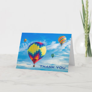 Thank You For Anyone Hot Air Balloons Photograph Holiday Card