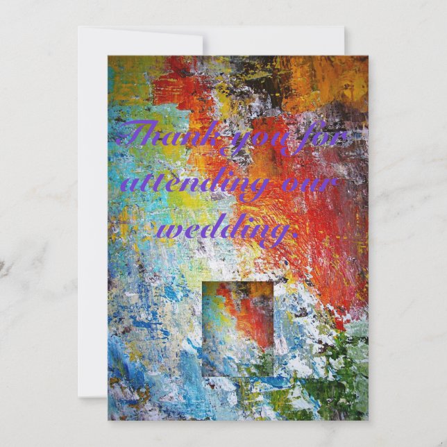 Thank You For Attending Our Wedding Invitation (Front)