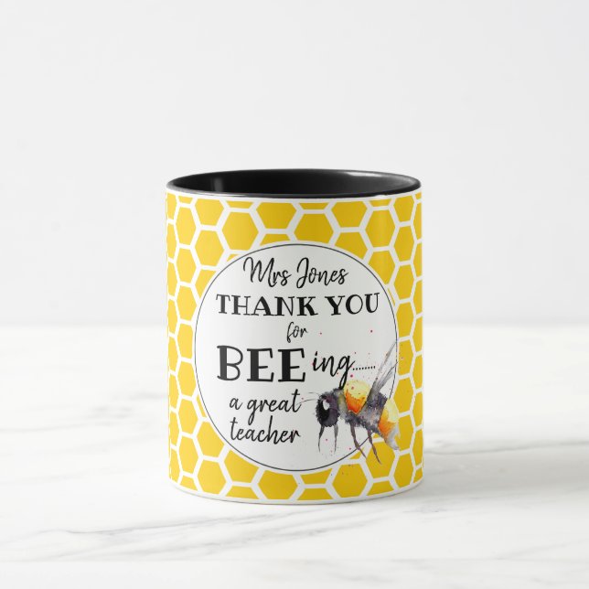 thank you for bee-ing a great teacher gift mug (Center)