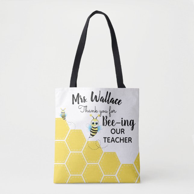 Thank you for bee-ing bee bag teacher fashion (Front)