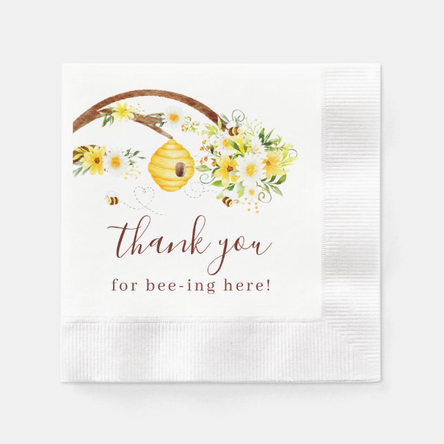 Thank You For Bee-ing Here Napkins (Front)