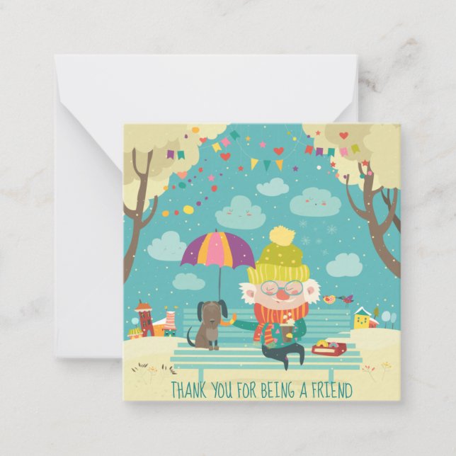 Thank you for being a friend card (Front)