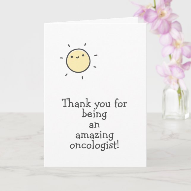 Thank You for Being an Amazing Oncologist! Card (Orchid)