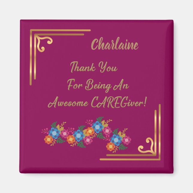 Thank You For Being An Awesome Caregiver Magnet (Front)