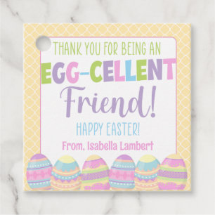 Thank You for Being An Egg-Cellent Friend Easter Favour Tags
