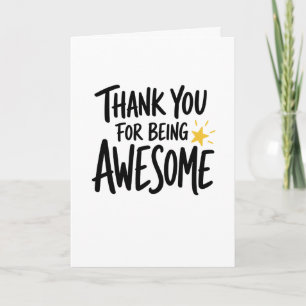 Thank You for Being Awesome Employee Card